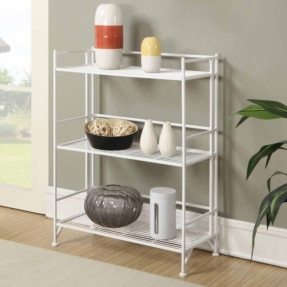 Xtra Storage 3 Tier Wide Folding Metal Shelf