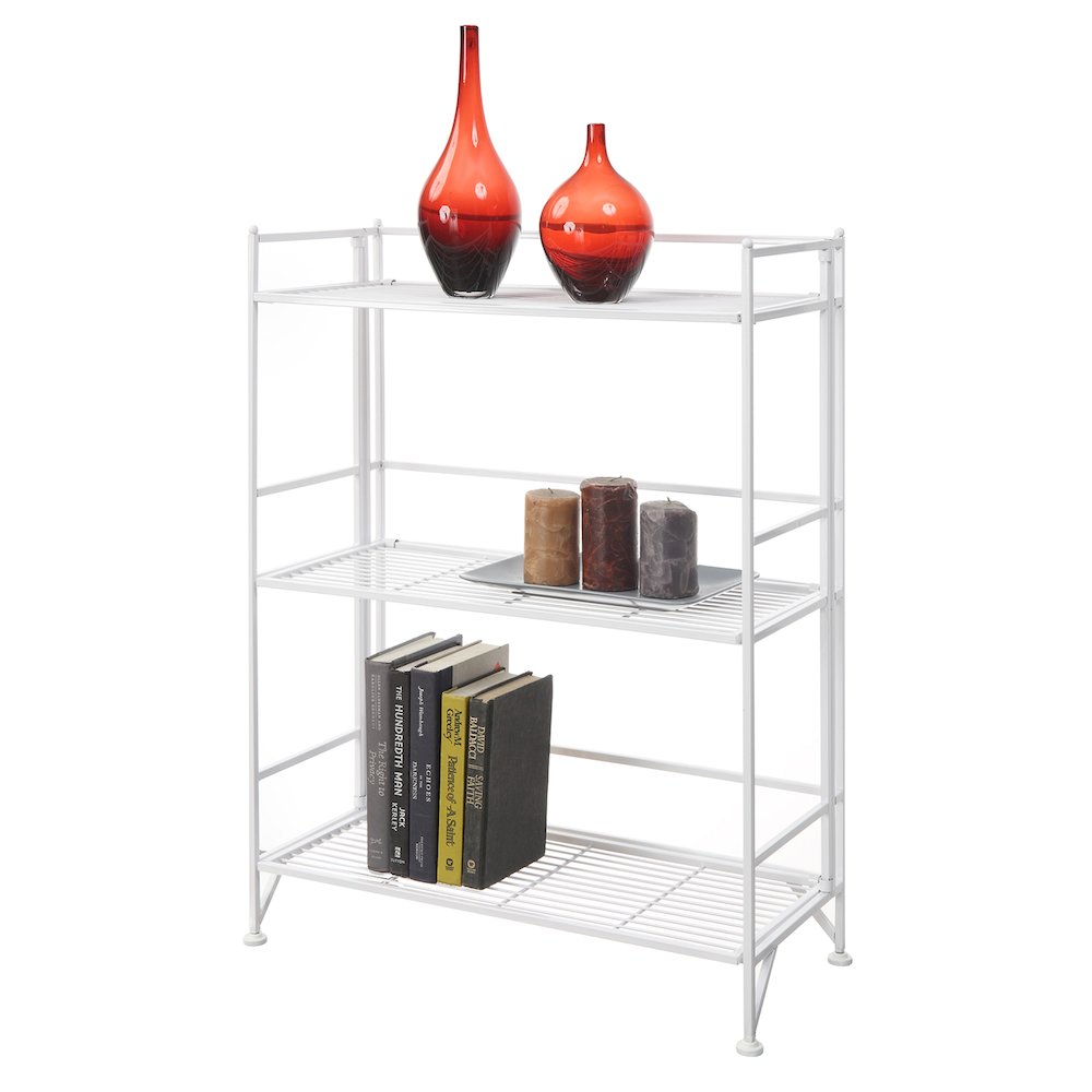 Xtra Storage 3 Tier Wide Folding Metal Shelf