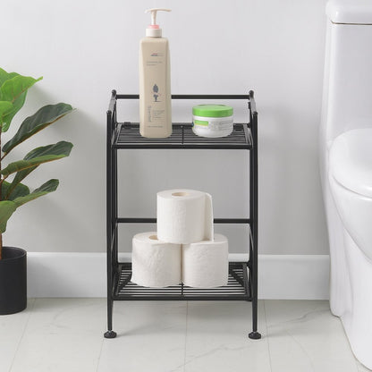 Xtra Storage 2 Tier Folding Metal Shelf