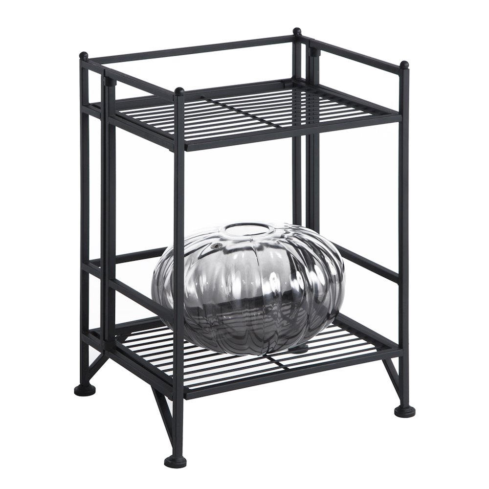 Xtra Storage 2 Tier Folding Metal Shelf