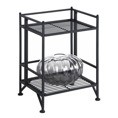 Xtra Storage 2 Tier Folding Metal Shelf