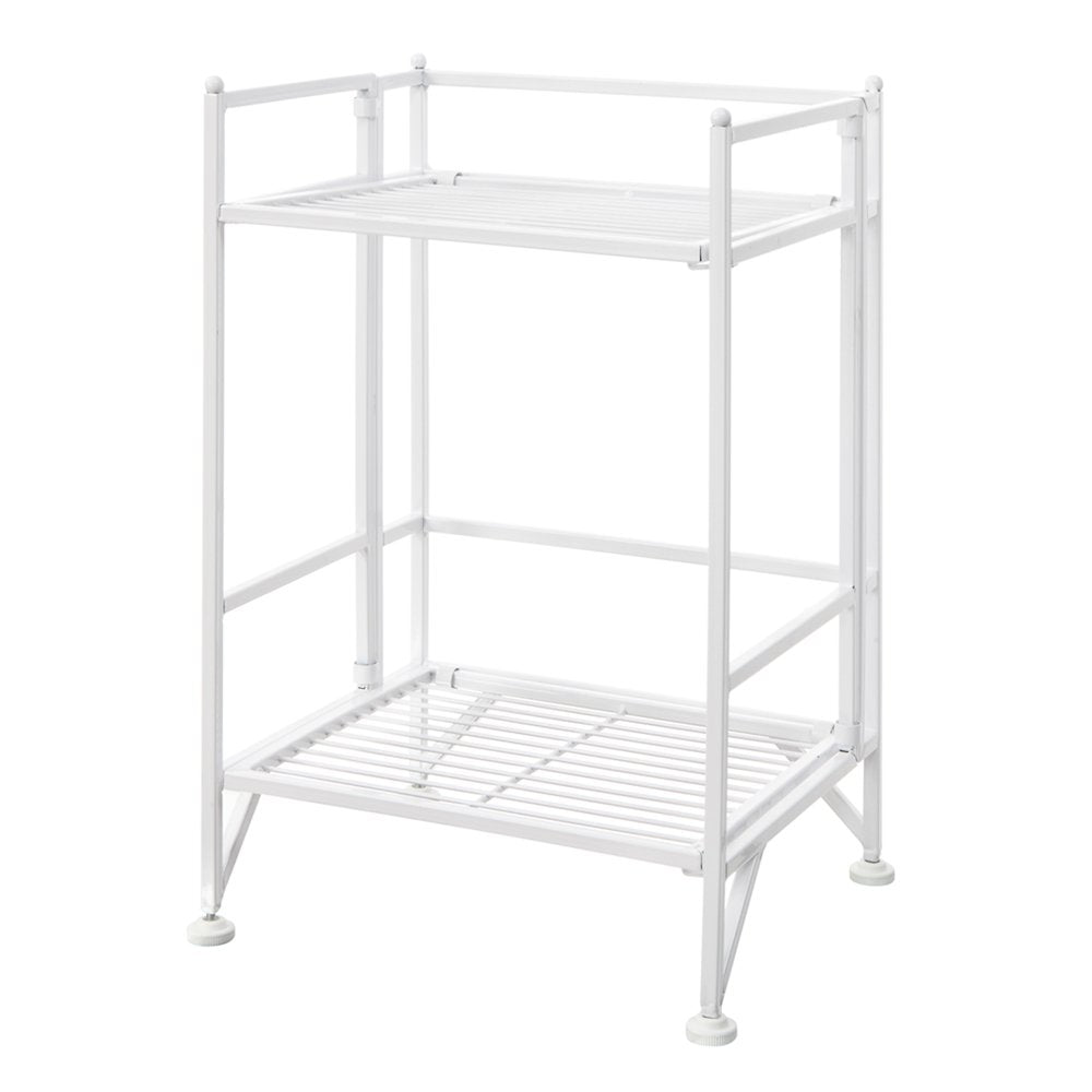 Xtra Storage 2 Tier Folding Metal Shelf