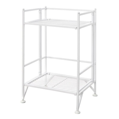 Xtra Storage 2 Tier Folding Metal Shelf