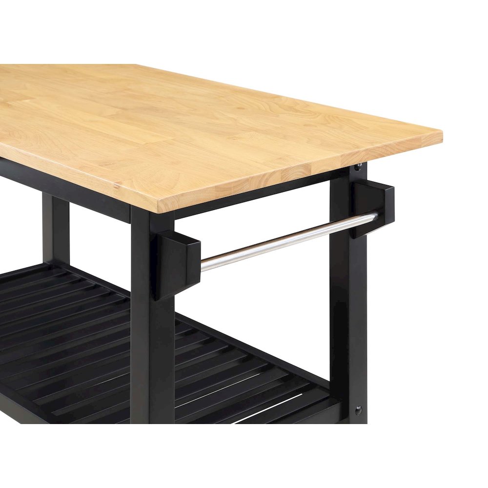 Designs2Go 3 Tier Butcher Block Kitchen Prep Island with Drawer