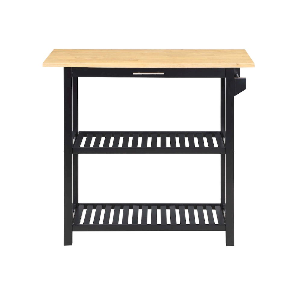 Designs2Go 3 Tier Butcher Block Kitchen Prep Island with Drawer