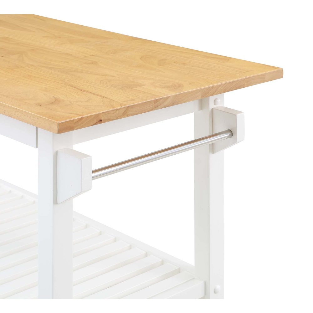 Designs2Go 3 Tier Butcher Block Kitchen Prep Island with Drawer