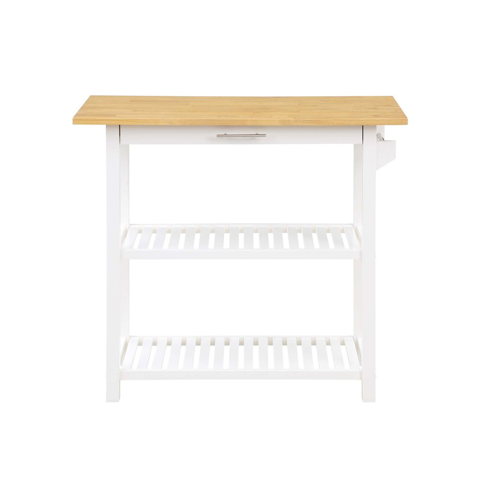 Designs2Go 3 Tier Butcher Block Kitchen Prep Island with Drawer
