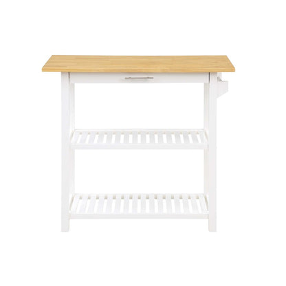 Designs2Go 3 Tier Butcher Block Kitchen Prep Island with Drawer