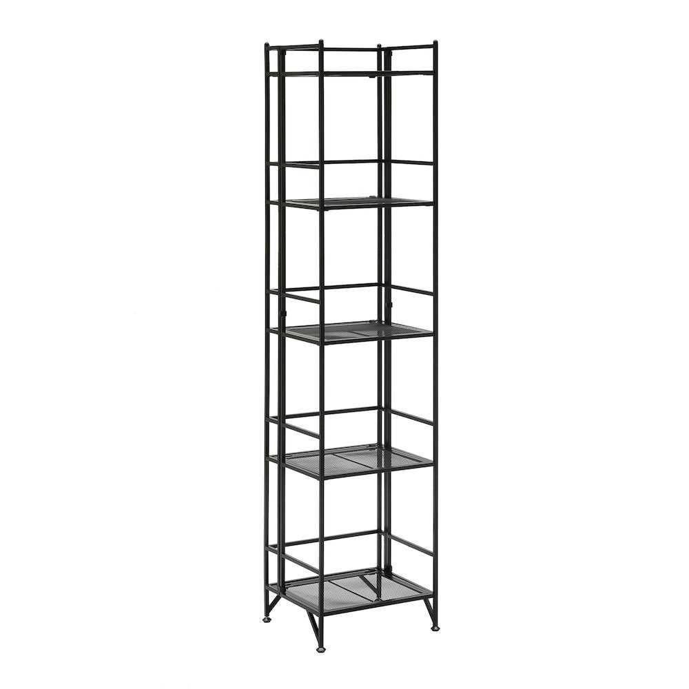 Xtra Storage 5 Tier Folding Metal Mesh Shelf