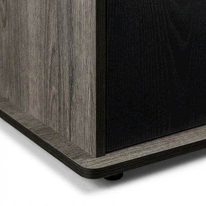 Weathered Gray, Black TV Stand, Cabinets, Shelves, up to 55 Inch TVs