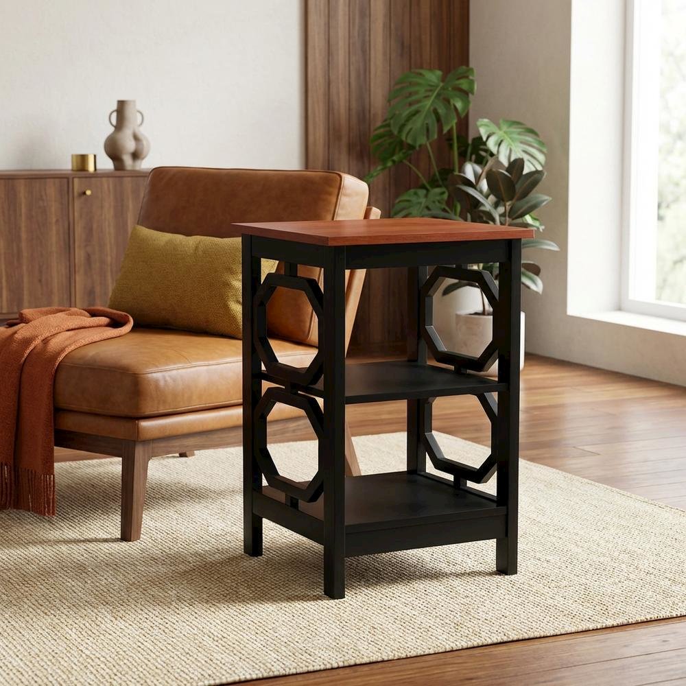 Wooden End Table with Sleek Design and Stable Construction