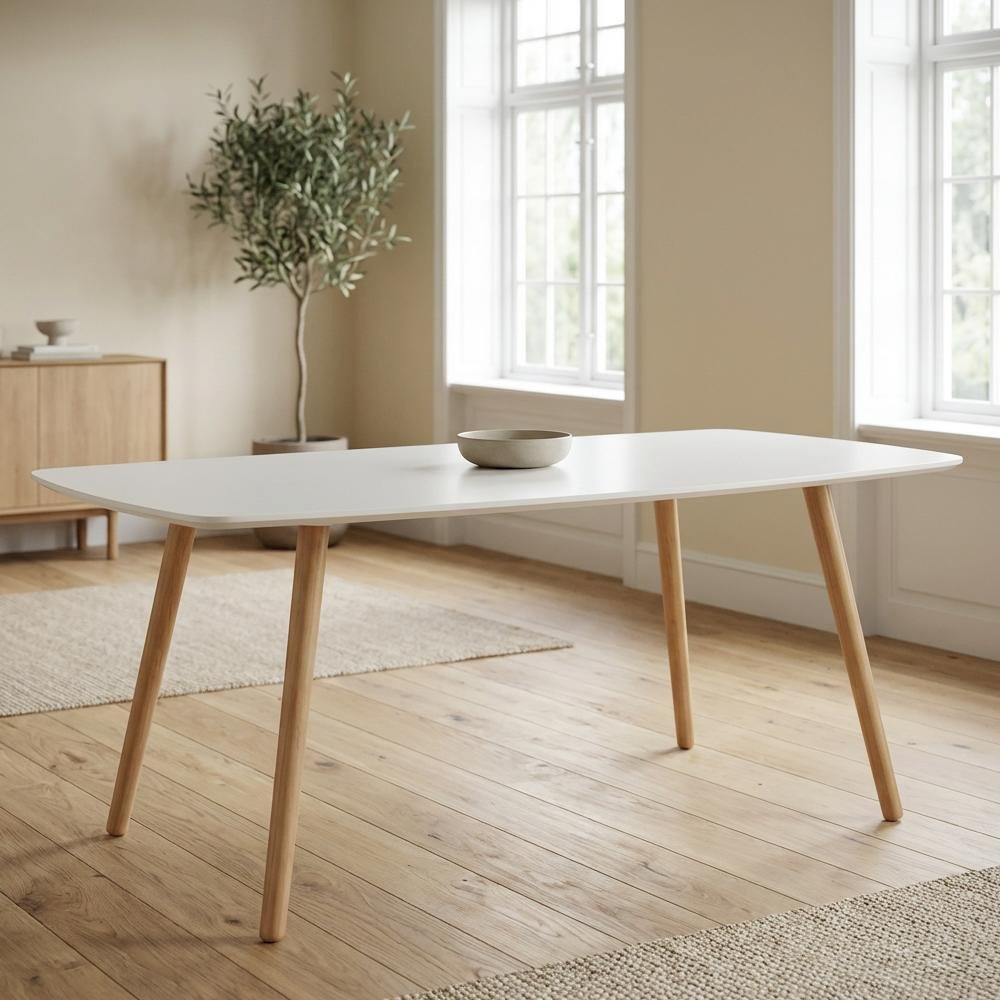 White MDF Coffee Table with Storage Shelf and Minimalist Design