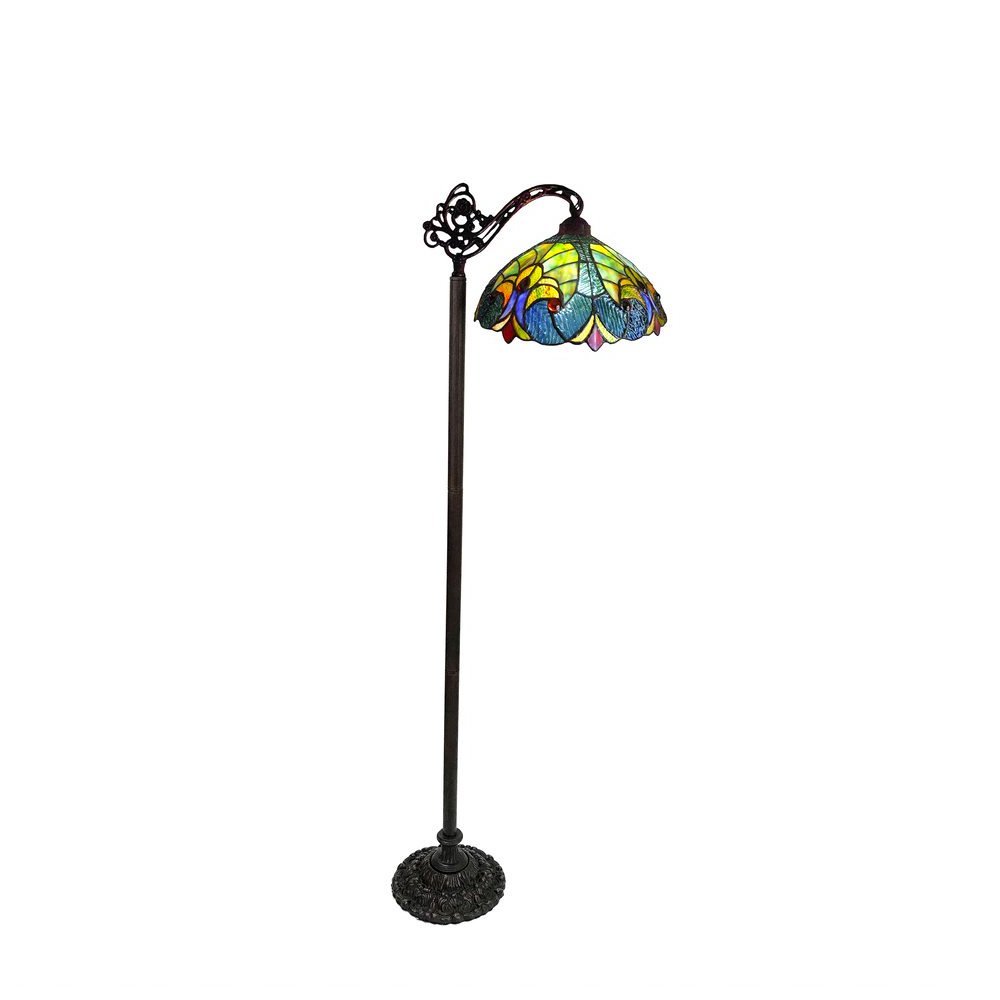 LIAISON Tiffany-style 1 Light Victorian Reading Floor Lamp 13" Shade