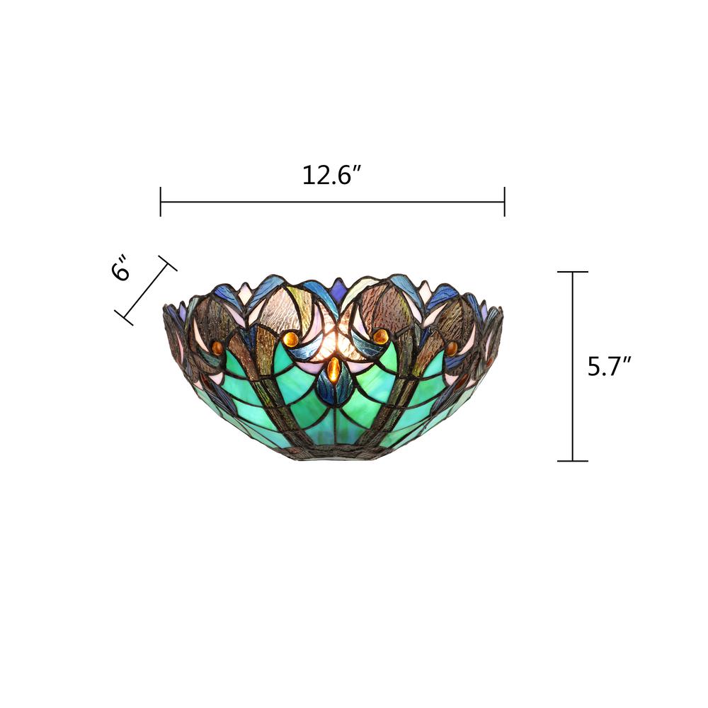 LIAISON Victorian-Style 1-Light Antique Dark Bronze Finish Wall Sconce 12" Shade
