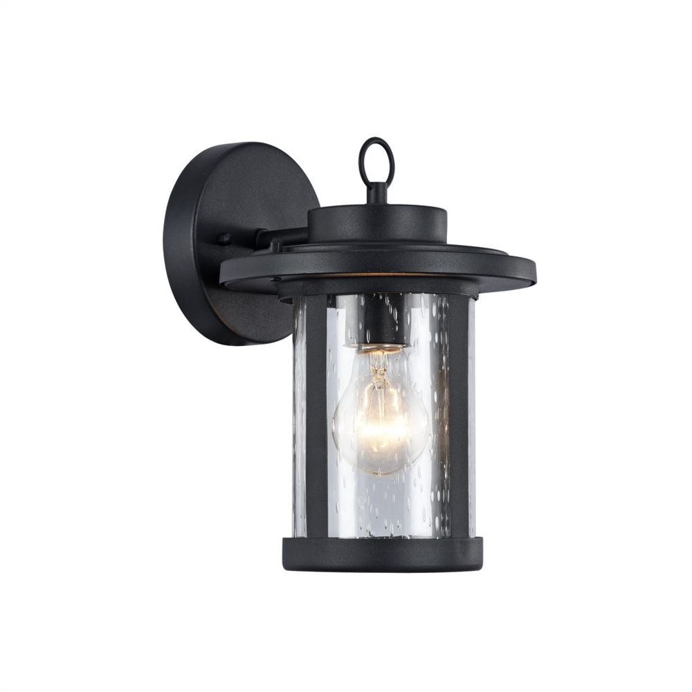 VAXCEL Transitional 1 Light Black Outdoor Wall Sconce 10" Height