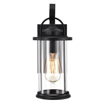 CHLOE Lighting AINSLEY Transitional 1 Light Textured Black Outdoor Wall Sconce 13" Height