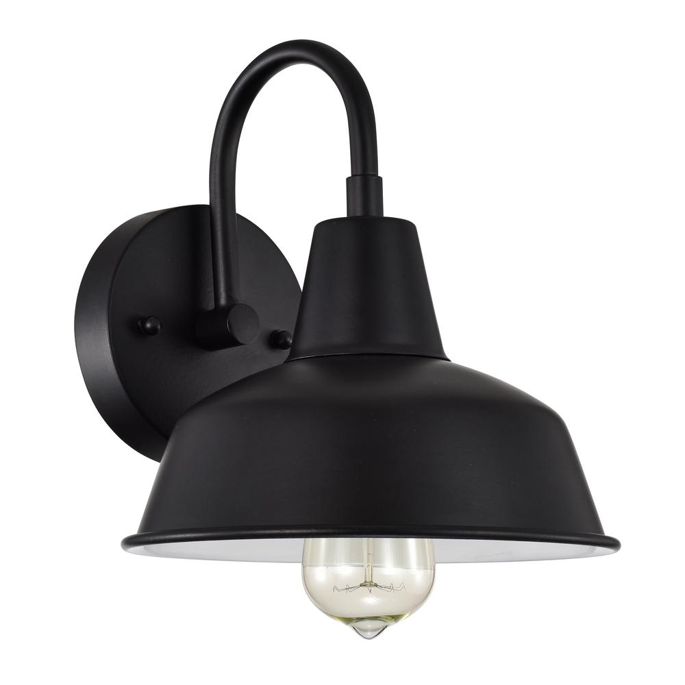 CHLOE Lighting IRONCLAD Industrial 1 Light Textured Black Indoor Wall Sconce 9" Wide