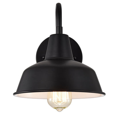 CHLOE Lighting IRONCLAD Industrial 1 Light Textured Black Indoor Wall Sconce 9" Wide