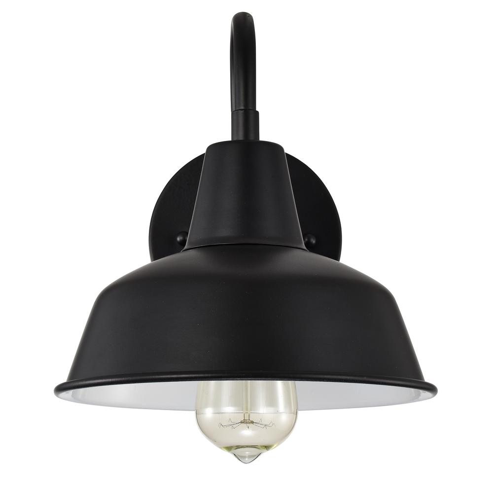 CHLOE Lighting IRONCLAD Industrial 1 Light Textured Black Indoor Wall Sconce 9" Wide