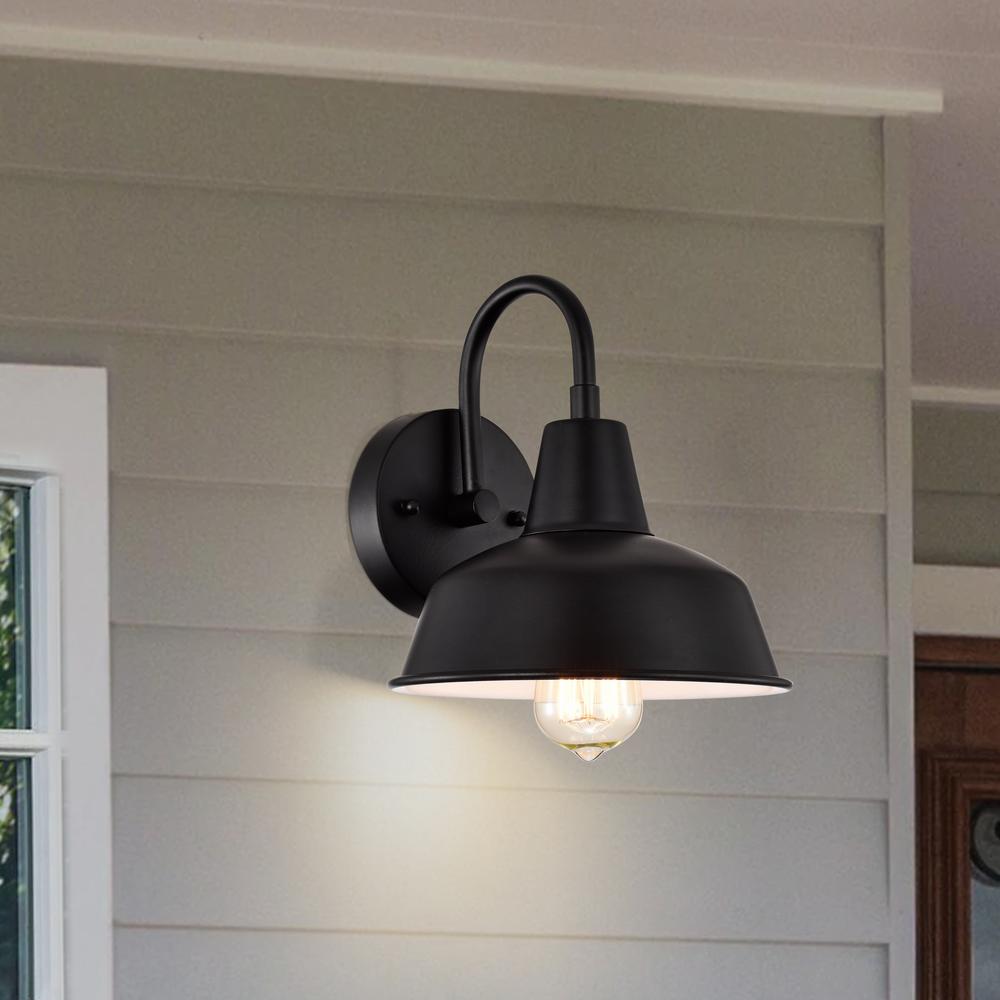 CHLOE Lighting IRONCLAD Industrial 1 Light Textured Black Indoor Wall Sconce 9" Wide