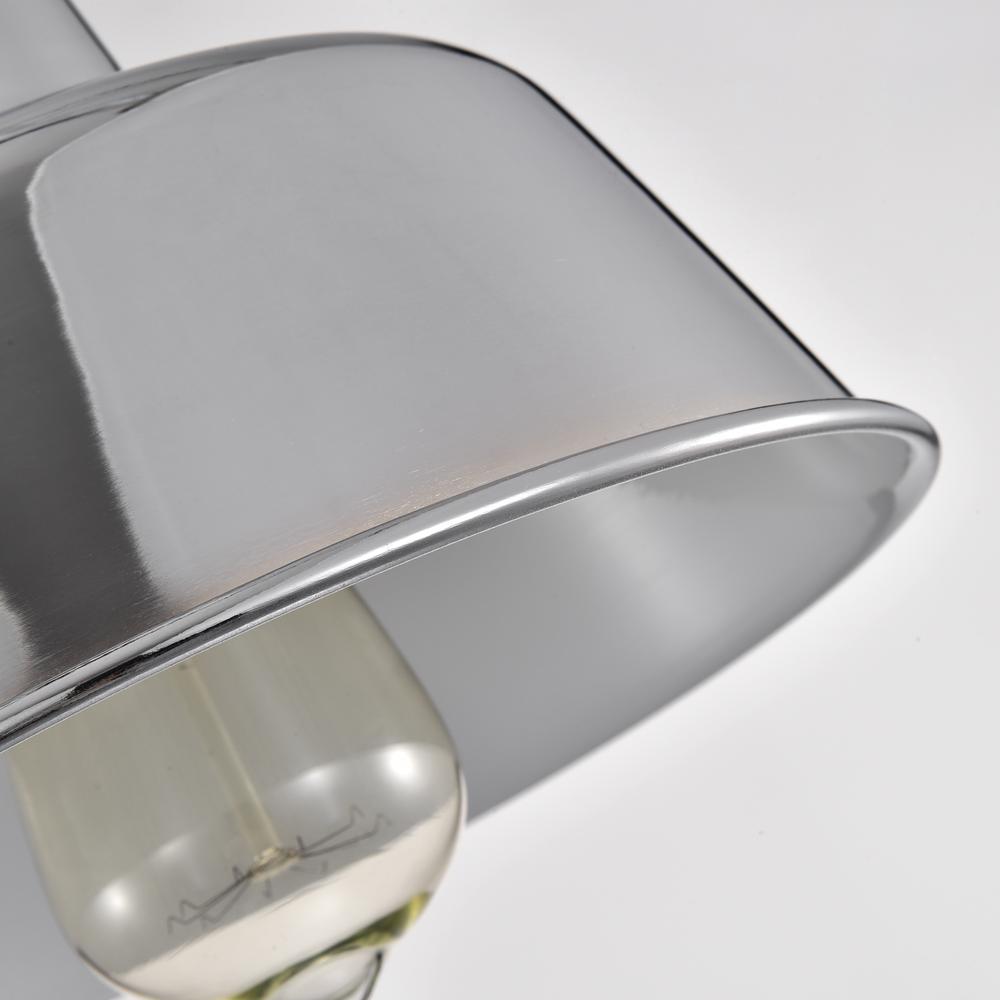 CHLOE Lighting IRONCLAD Industrial 1 Light Chrome Indoor Wall Sconce 9" Wide