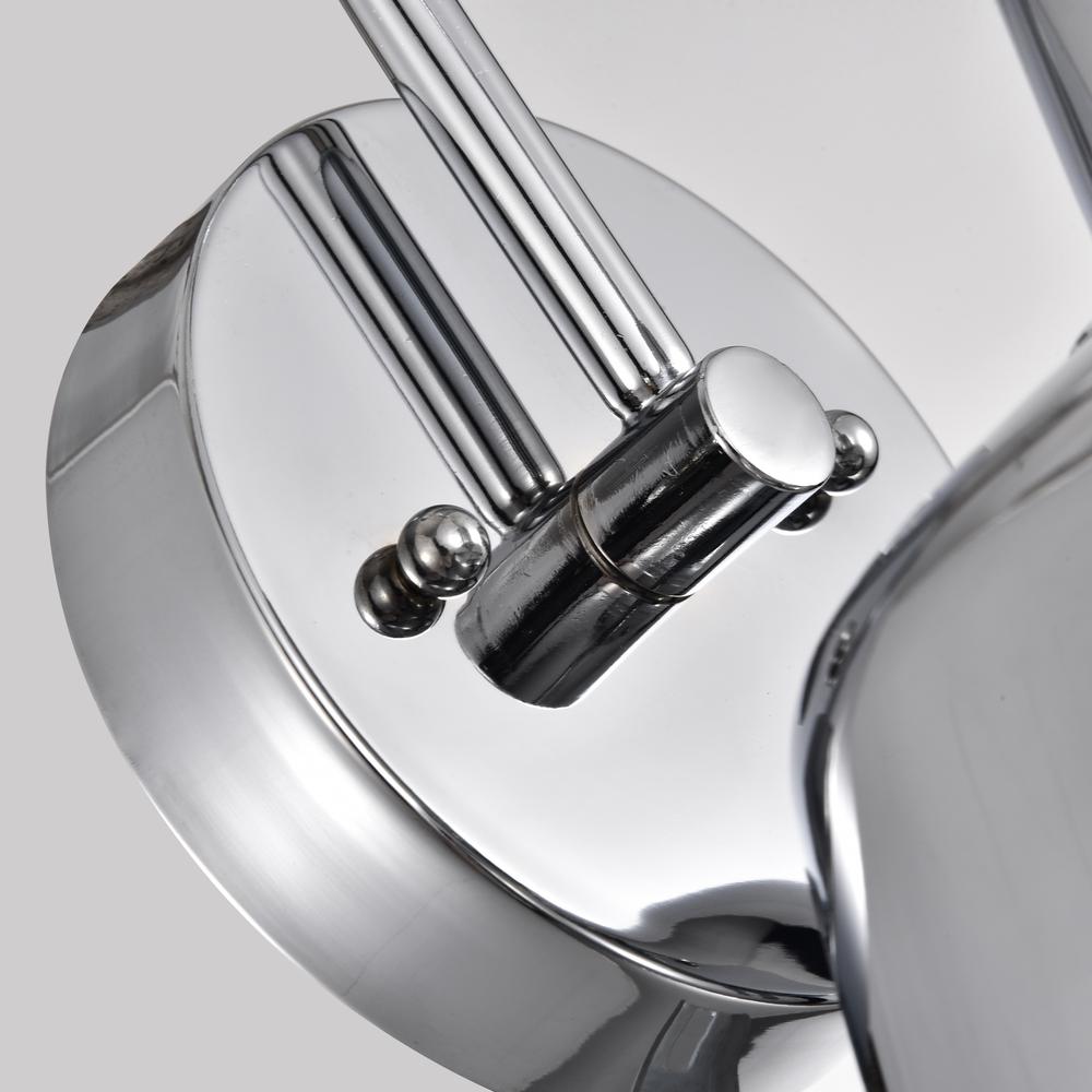 CHLOE Lighting IRONCLAD Industrial 1 Light Chrome Indoor Wall Sconce 9" Wide