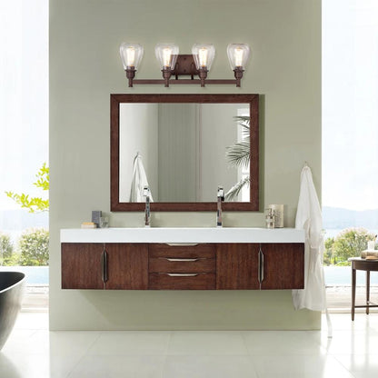 CHLOE Lighting HUDSON Transitional 4 Light Oil Rubbed Bronze Bath Vanity Fixture 29" Wide