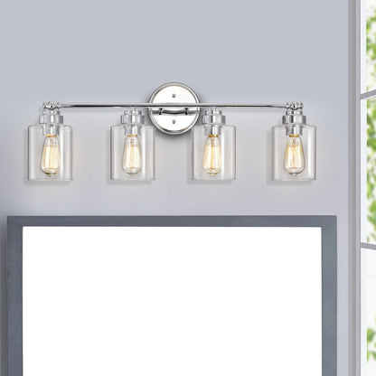 CHLOE Lighting KARSON Transitional 4 Light Chrome Bath Vanity Fixture 30 " Wide