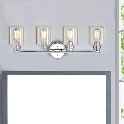 CHLOE Lighting KARSON Transitional 4 Light Chrome Bath Vanity Fixture 30 " Wide