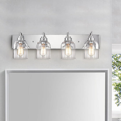 CHLOE Lighting THIERRY Transitional 4 Light Chrome Bath Vanity Fixture 30 " Wide