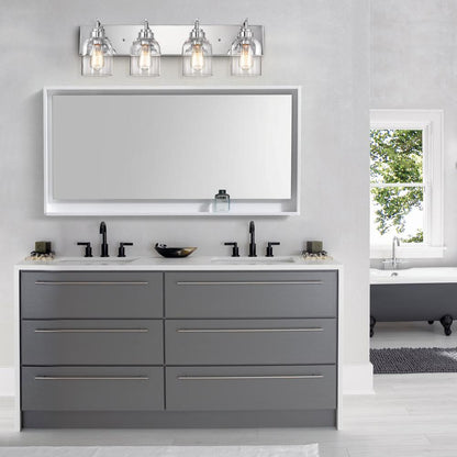 CHLOE Lighting THIERRY Transitional 4 Light Chrome Bath Vanity Fixture 30 " Wide