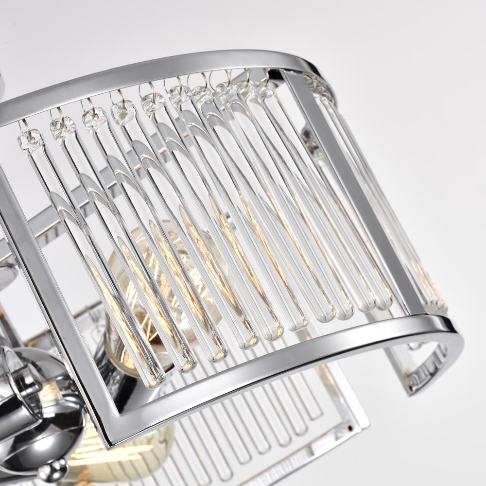 CHLOE Lighting FREY Transitional 3 Light Chrome Semi-Flush Ceiling Fixture 16" Wide