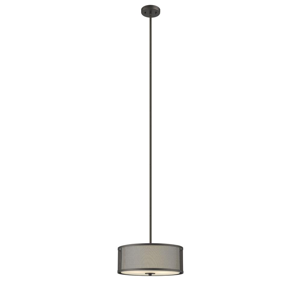 JULIANA Transitional 3 Light  Rubbed Bronze Ceiling Pendant 16" Wide