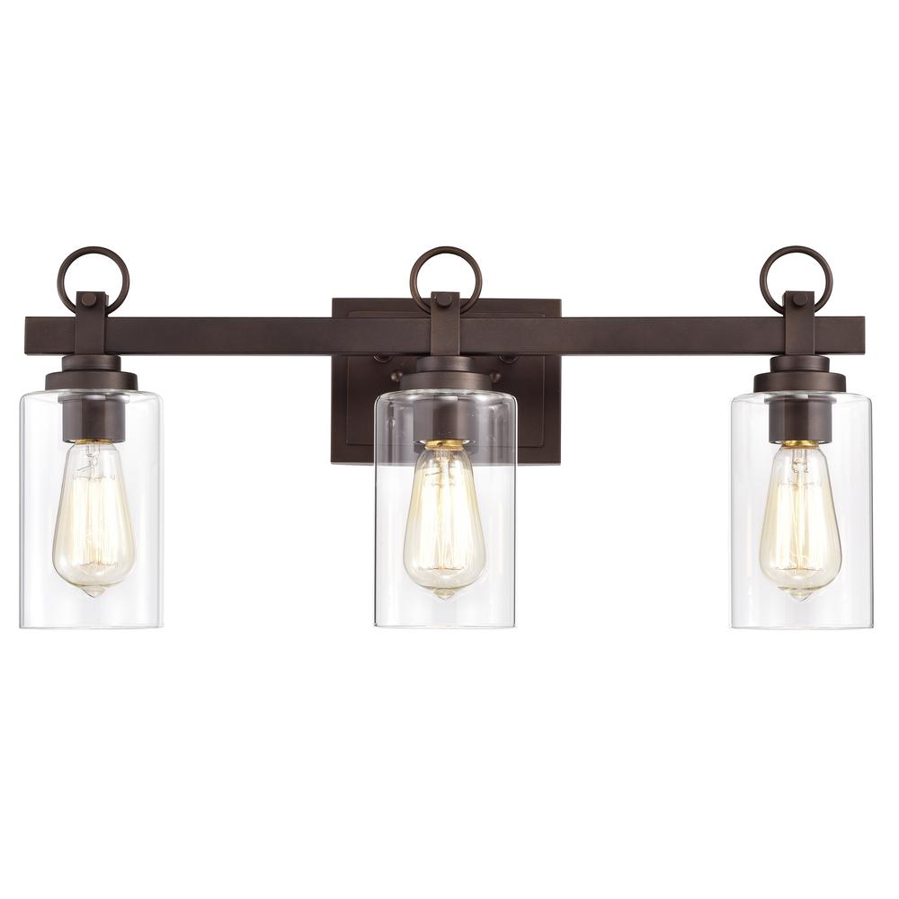 CHLOE Lighting EXTON Transitional 3 Light Oil Rubbed Bronze Bath Vanity Fixture 23" Wide
