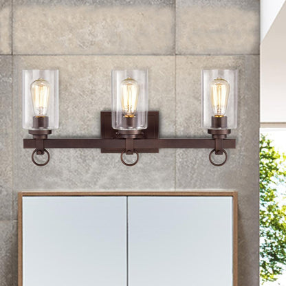 CHLOE Lighting EXTON Transitional 3 Light Oil Rubbed Bronze Bath Vanity Fixture 23" Wide