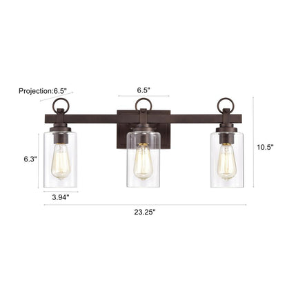 CHLOE Lighting EXTON Transitional 3 Light Oil Rubbed Bronze Bath Vanity Fixture 23" Wide