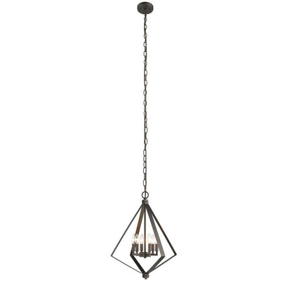 HUDSON Transitional 6 Light  Rubbed Bronze Ceiling Pendant 20" Wide