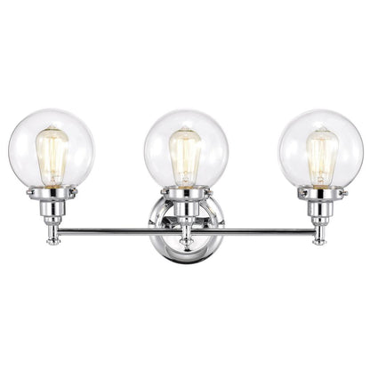 CHLOE Lighting MILO Transitional 3 Light Chrome Bath Vanity Fixture 24" Wide