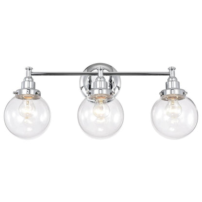 CHLOE Lighting MILO Transitional 3 Light Chrome Bath Vanity Fixture 24" Wide