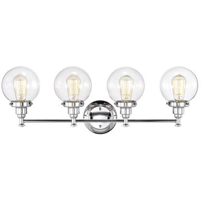 CHLOE Lighting MILO Transitional 4 Light Chrome Bath Vanity Fixture 30" Wide