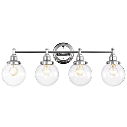 CHLOE Lighting MILO Transitional 4 Light Chrome Bath Vanity Fixture 30" Wide