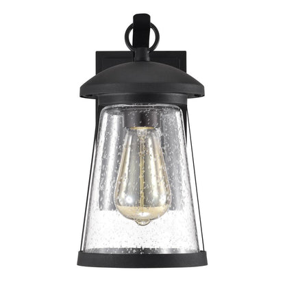 CHLOE Lighting FREYA Transitional 1 Light Textured Black Outdoor Wall Sconce 11" Height