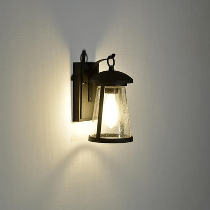 CHLOE Lighting FREYA Transitional 1 Light Textured Black Outdoor Wall Sconce 11" Height