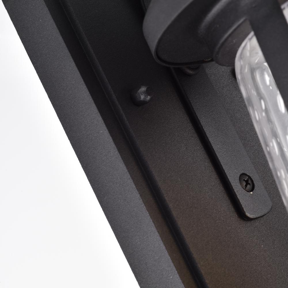 CHLOE Lighting FREYA Transitional 1 Light Textured Black Outdoor Wall Sconce 12" Height