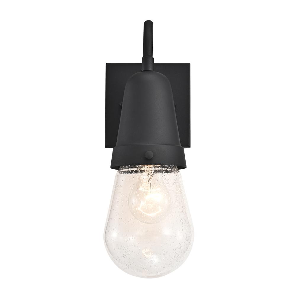CHLOE Lighting JEFFREE Transitional 1 Light Textured Black Outdoor Wall Sconce 13" Height