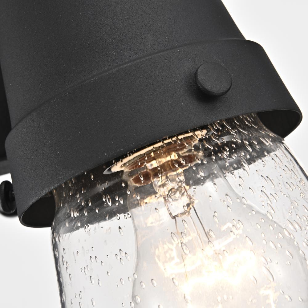 CHLOE Lighting JEFFREE Transitional 1 Light Textured Black Outdoor Wall Sconce 13" Height