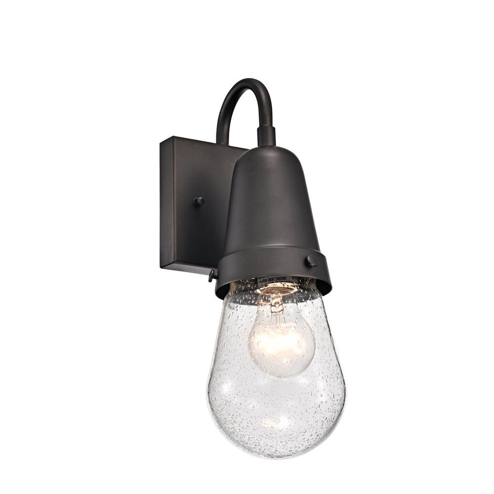 CHLOE Lighting JEFFREE Transitional 1 Light Rubbed Bronze Outdoor Wall Sconce 13" Height