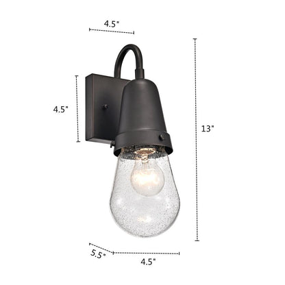 CHLOE Lighting JEFFREE Transitional 1 Light Rubbed Bronze Outdoor Wall Sconce 13" Height