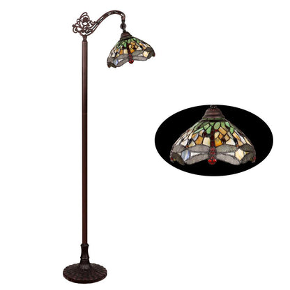 Anisoptera Purity 1 Light Antique Dark Bronze Finish Reading Floor Lamp
