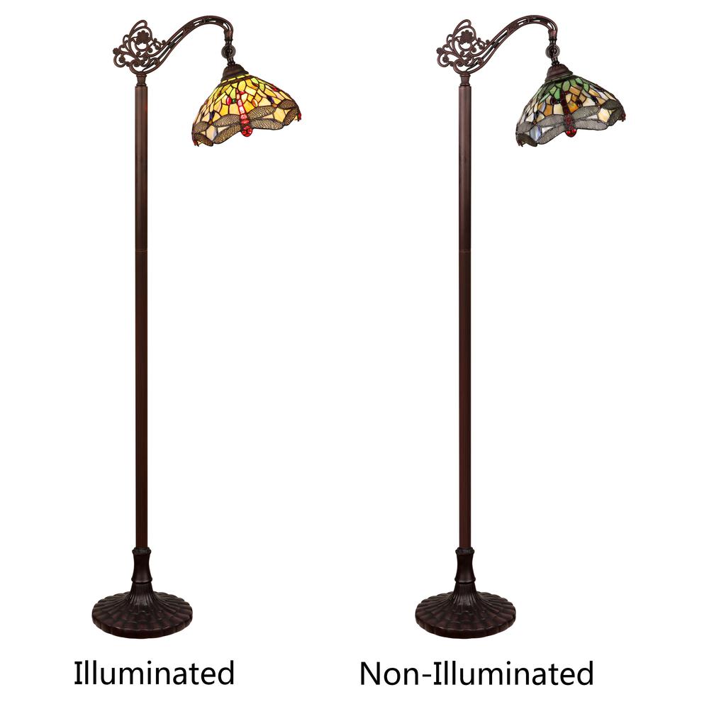 Anisoptera Purity 1 Light Antique Dark Bronze Finish Reading Floor Lamp